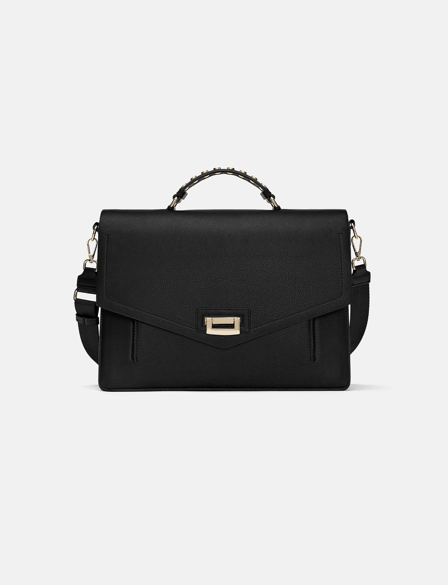 Vinyl Tote Bag with Inner Crossbody Bag